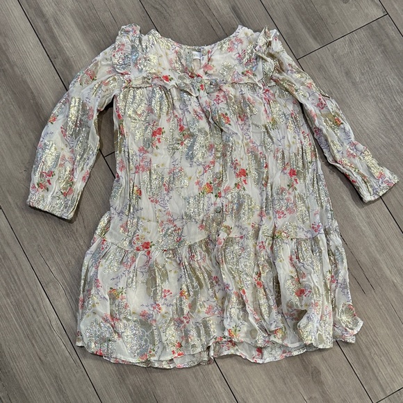Zara Other - Zara Gold and Floral Patterned Blouse